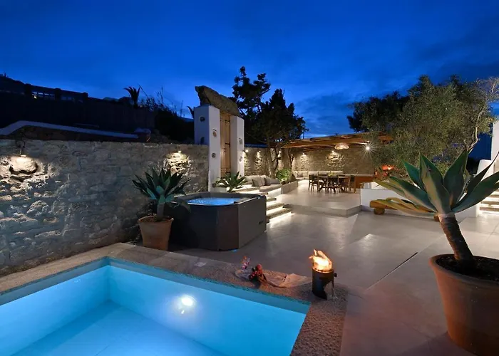 فيلة Mykonos Heaven - Sea View & Outdoor Hot Tub